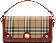 Burberry Small Note Check & Leather Crossbody Bag