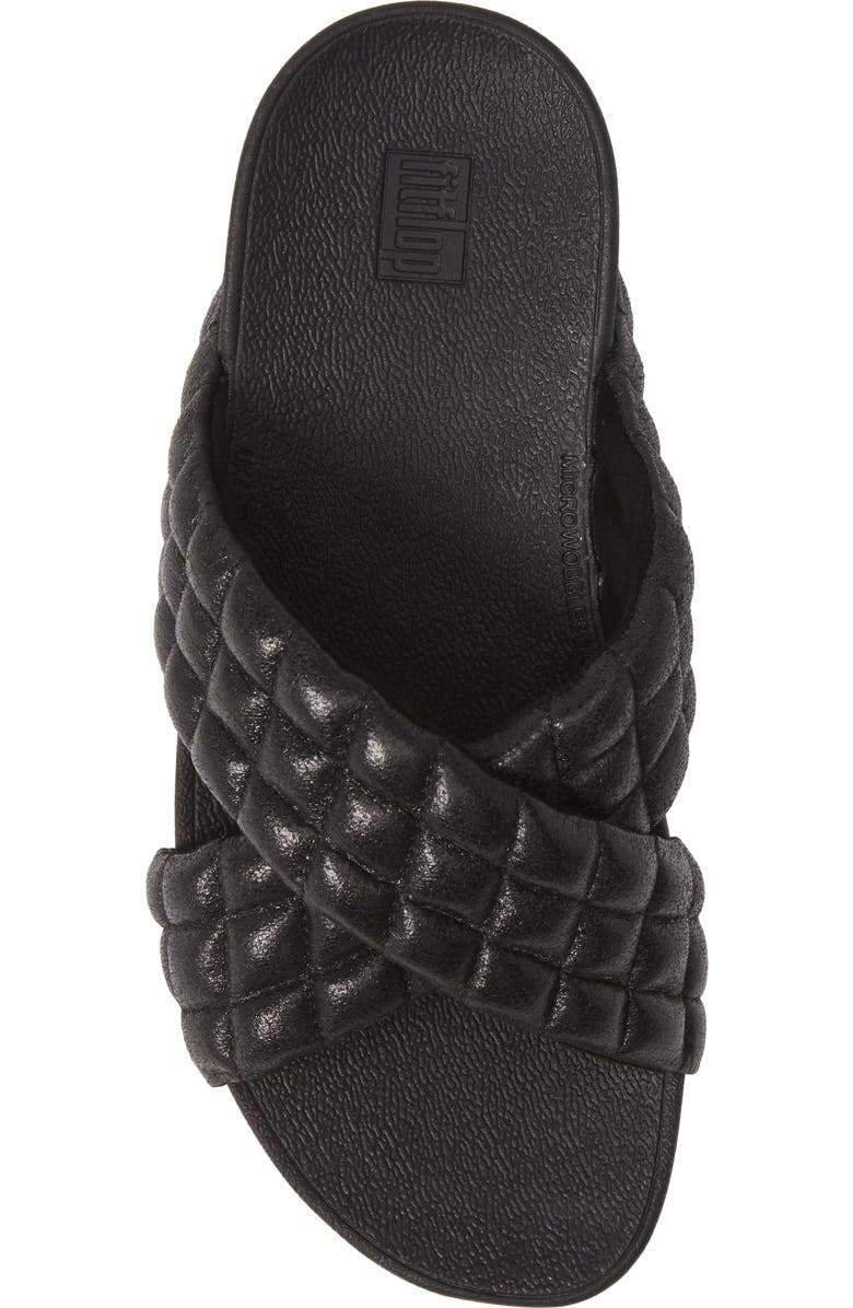 FitFlop Lulu Padded Shimmy Suede Slide Sandal, Alternate, color,