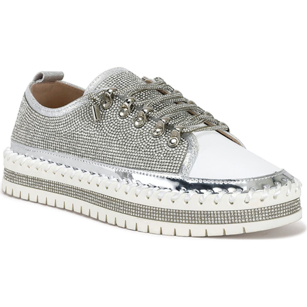 Azalea Wang Gracelynn Platform Sneaker In Silver