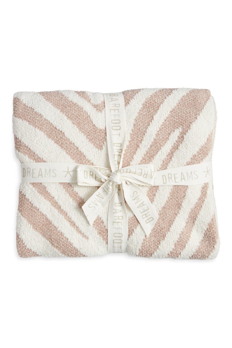 CozyChic® Zebra Throw Blanket, Main, color, CREAM/ TAUPE