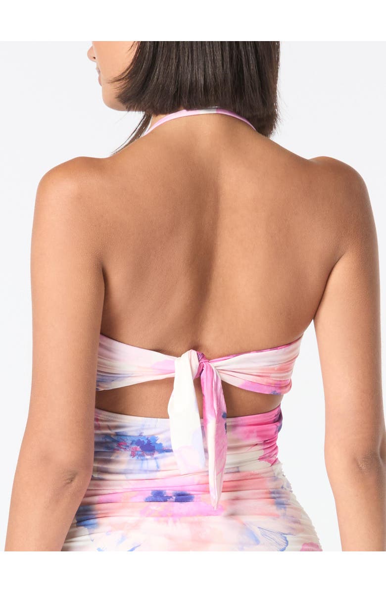 Carmen Marc Valvo Shirred Bandeau Tankini Top, Alternate, color, White