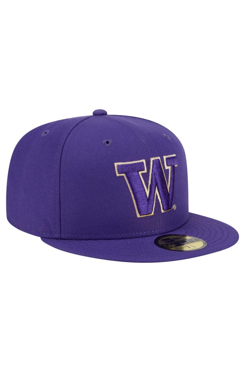 New Era Men's New Era Purple Washington Huskies 59FIFTY Fitted Hat, Alternate, color, 
