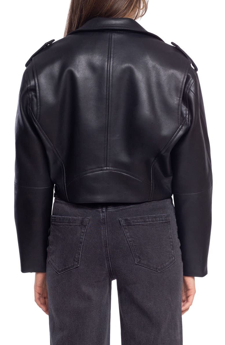 BLANKNYC Faux Leather Crop Moto Jacket, Alternate, color, 