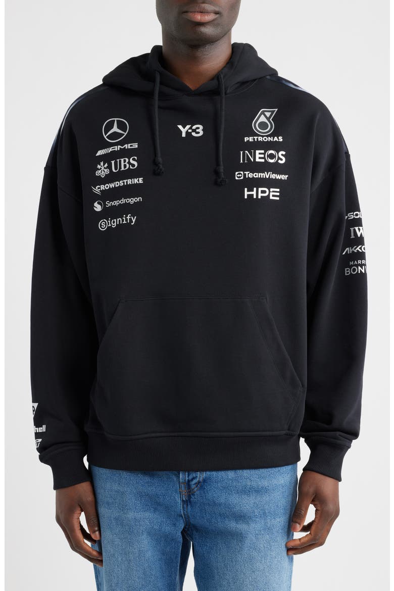 F1 Team Cotton Hoodie, Main, color, BLACK