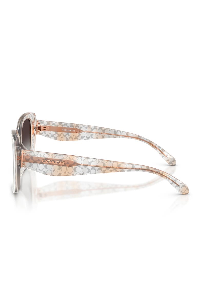 52mm Gradient Square Sunglasses, Alternate, color, TRANSPARENT GREY / GREY