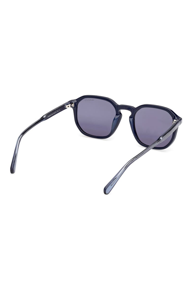 Geometric Sunglasses, Alternate, color, SHINY BLUE / BLUE