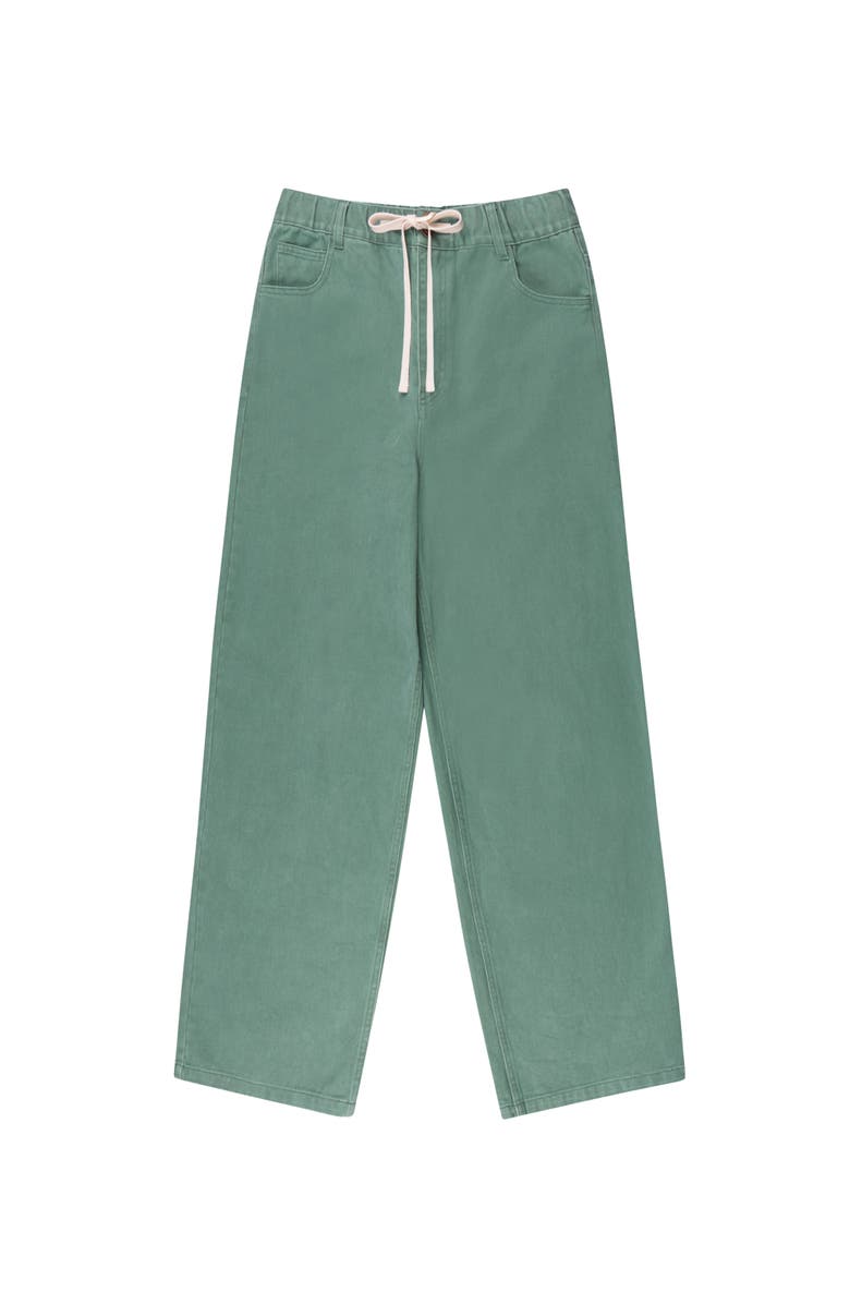 Ro&Zo Denim Drawstring Waist Jeans, Alternate, color, Green