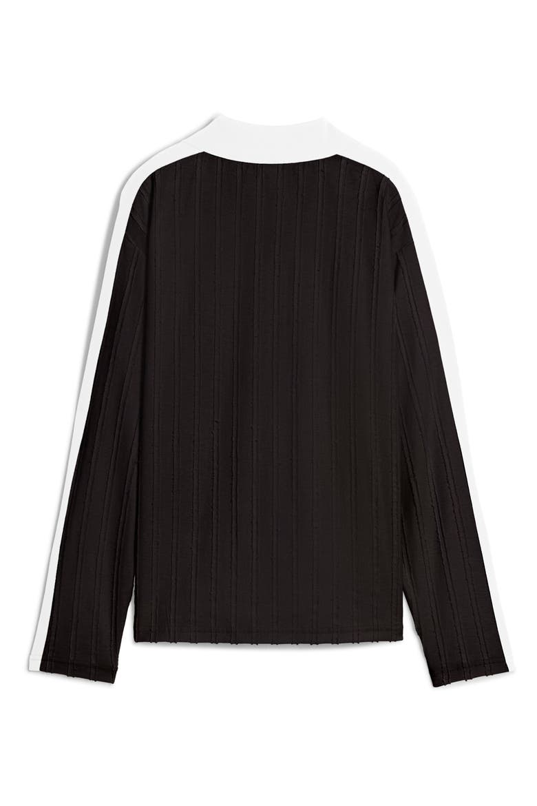 T7 Relaxed Long Sleeve Polo, Alternate, color, PUMA BLACK