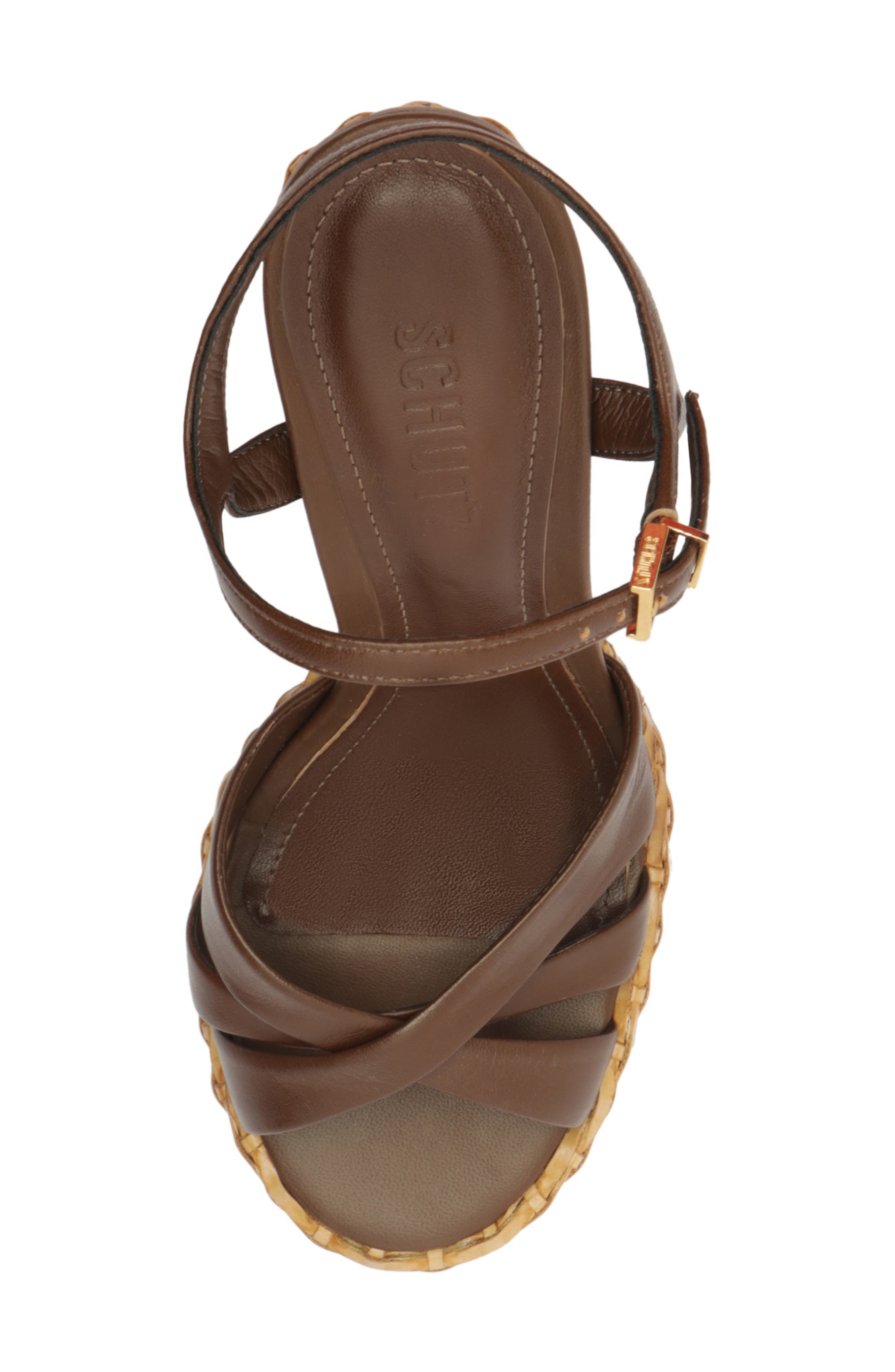 Schutz Keefa Woven Platform Sandal, Alternate, color, 
