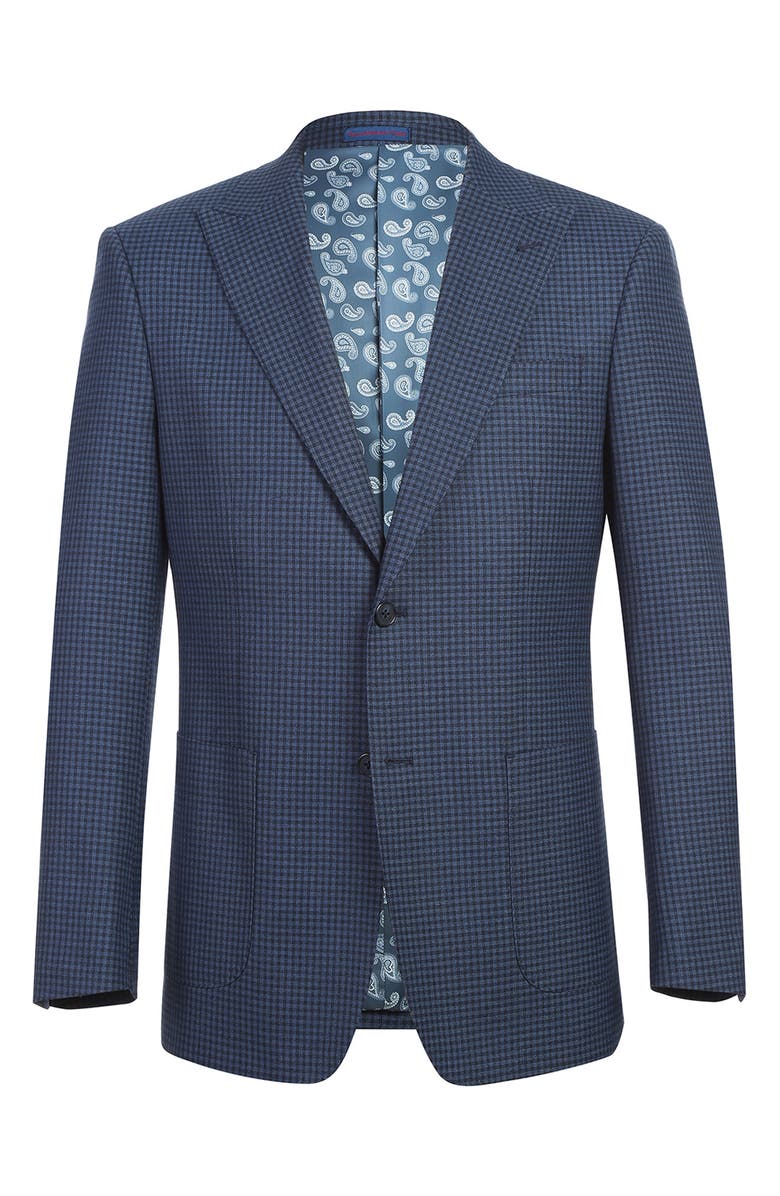 English Laundry Peaked Lapel Wool Blend Two-Piece Suit, Alternate, color, Navy