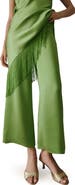 MANGO Satin Ankle Wide Leg Pants