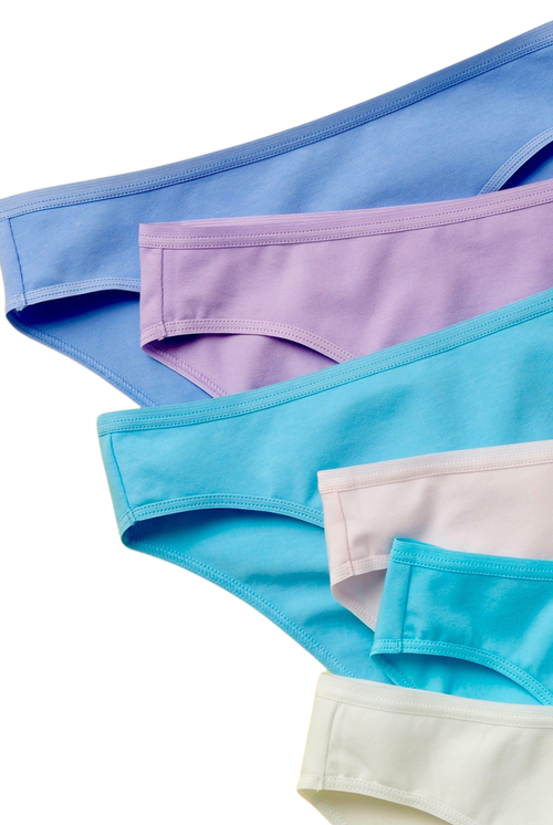 Yellowberry Simple Pima Cotton Underwear 6pk In Lupin Swirl