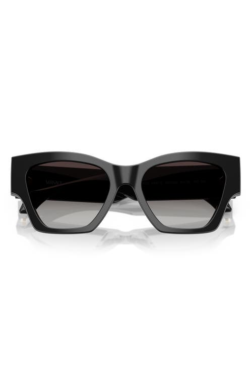 Versace 53mm Gradient Square Sunglasses In Black/grey Gradient