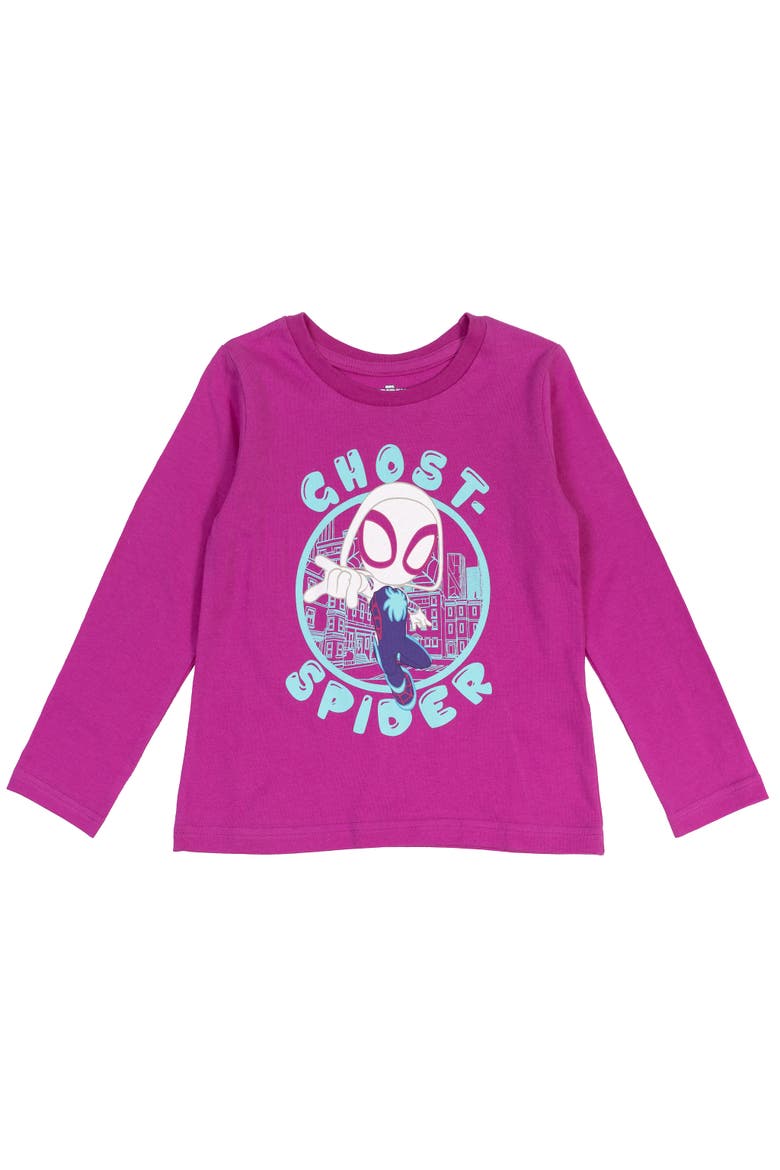Spidey and His Amazing Friends 2-Piece Long Sleeve T-Shirts, Alternate, color, Ghost Spider Magenta