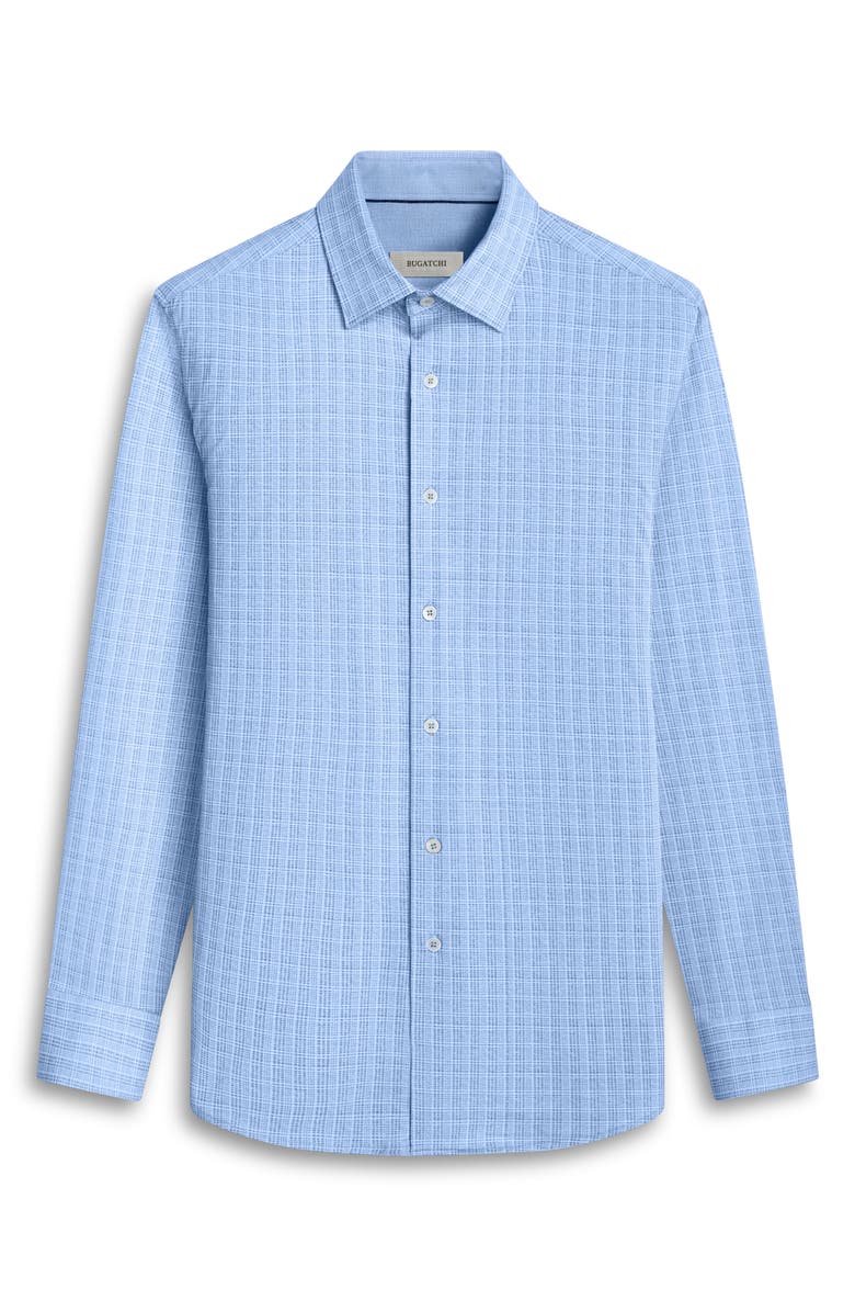 Bugatchi OoohCotton<sup>®</sup> Check Button-Up Shirt, Alternate, color, Air Blue