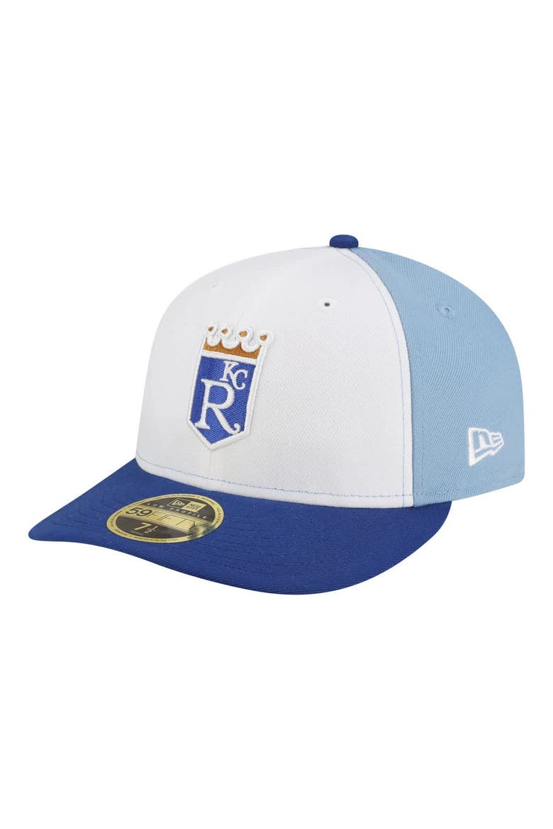 Men's New Era  White/Blue Kansas City Royals Authentic Collection On-Field Low Profile 59FIFTY Fitted Hat, Main, color, White
