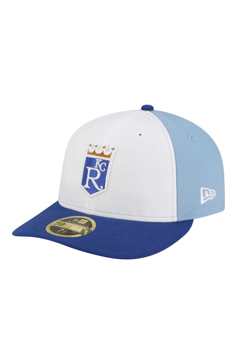 New Era Men's New Era  White/Blue Kansas City Royals Authentic Collection On-Field Low Profile 59FIFTY Fitted Hat, Main, color, White