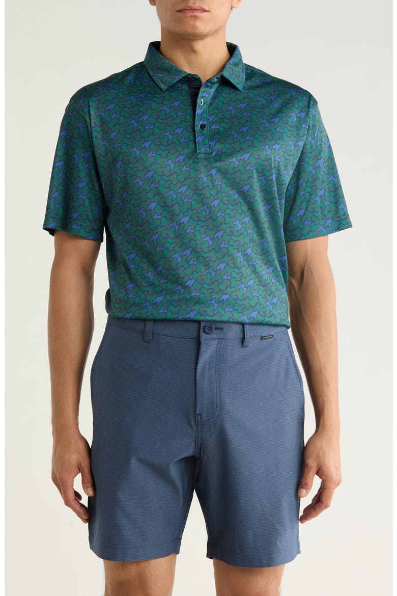 Pero Performance Golf Polo, Main, color, FOREST