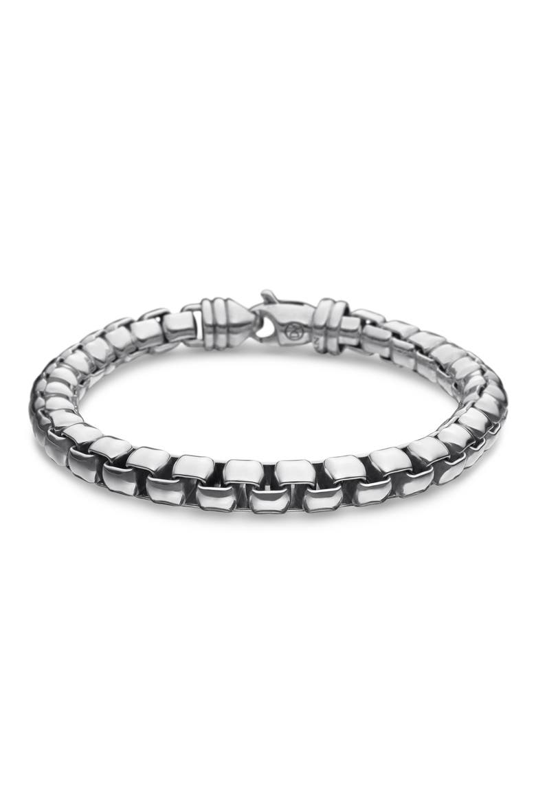 Extra-Large Box Chain Bracelet, Main, color, SILVER
