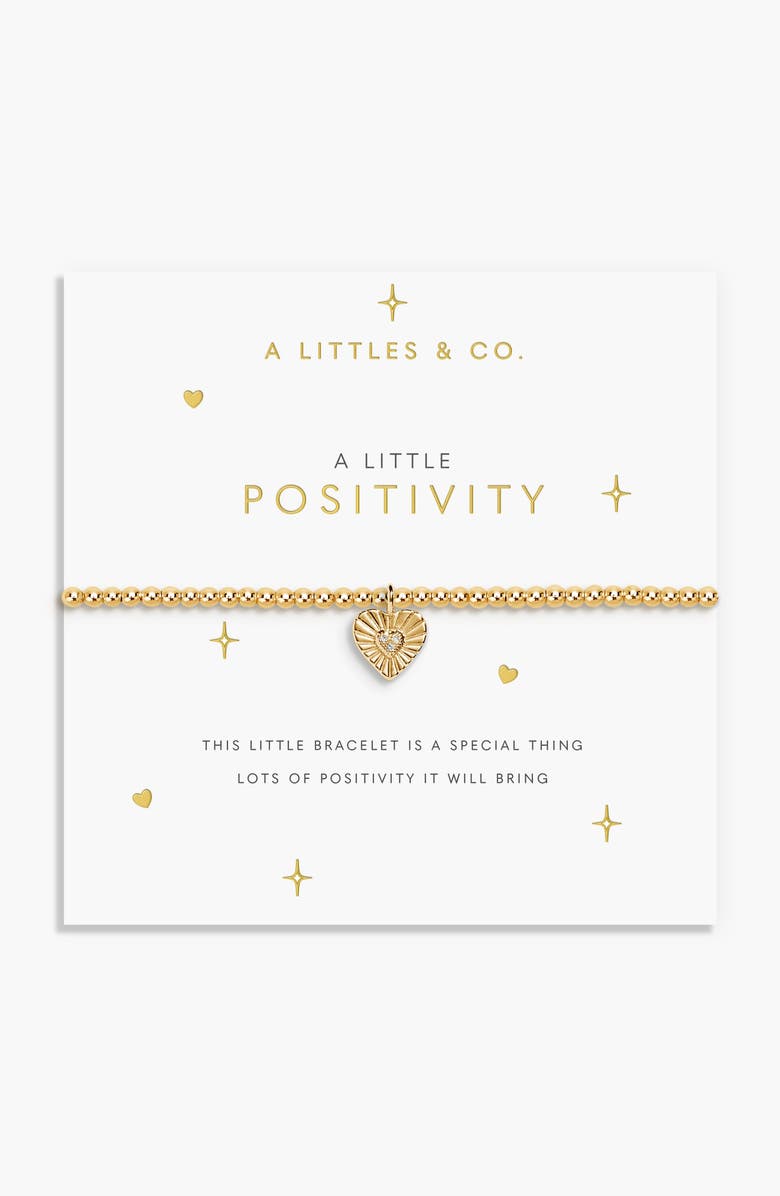 A Littles & Co A Little 'Positivity' Bracelet In Gold-Tone Plating, Alternate, color, Metallic Gold