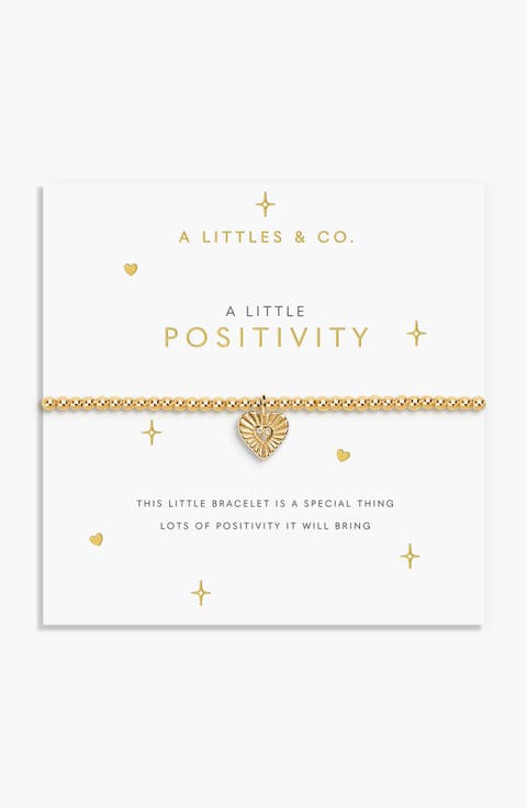 A Little 'Positivity' Bracelet In Gold-Tone Plating