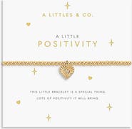 A Littles & Co A Little 'Positivity' Bracelet In Gold-Tone Plating