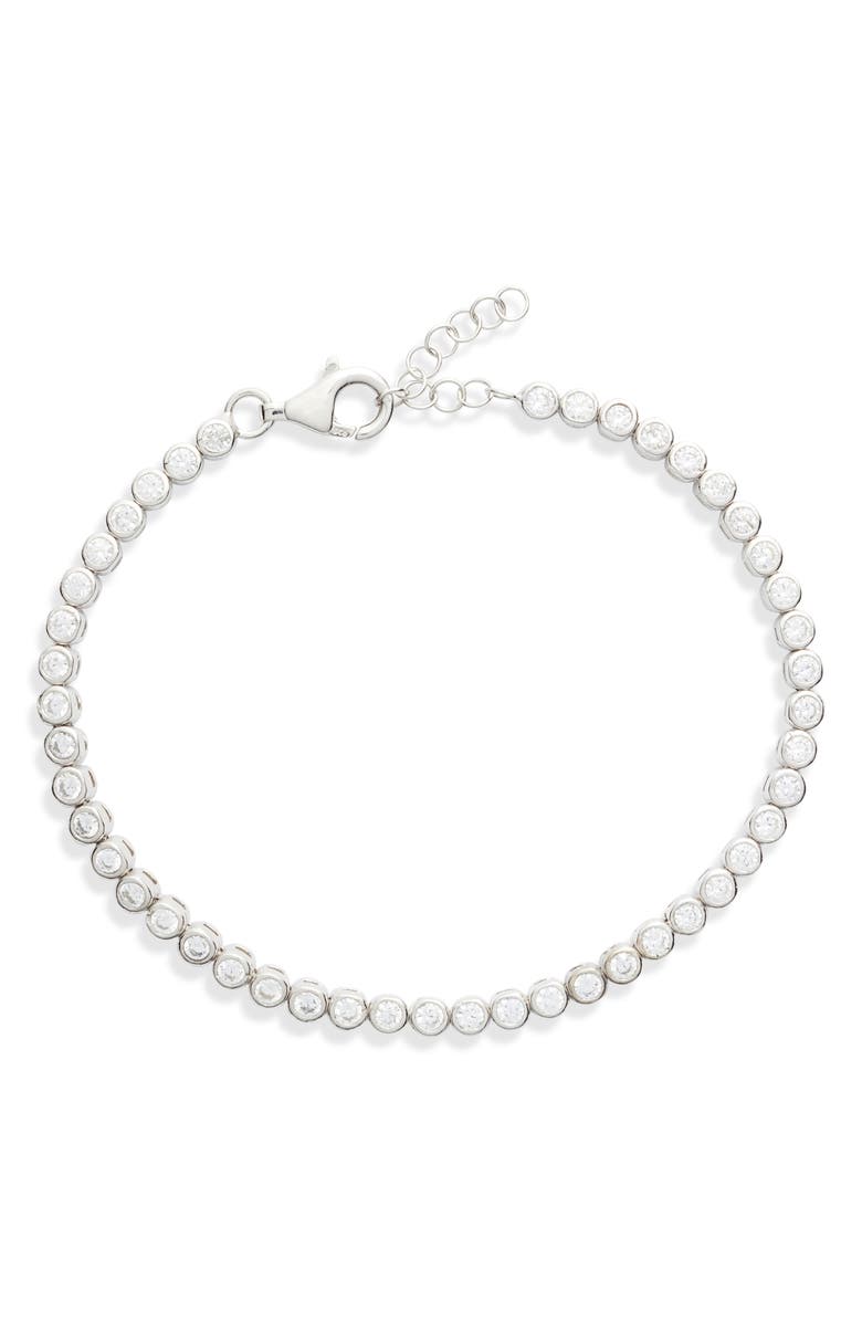BY ADINA EDEN Adina’s Jewels Bezel Tennis Bracelet, Main, color,