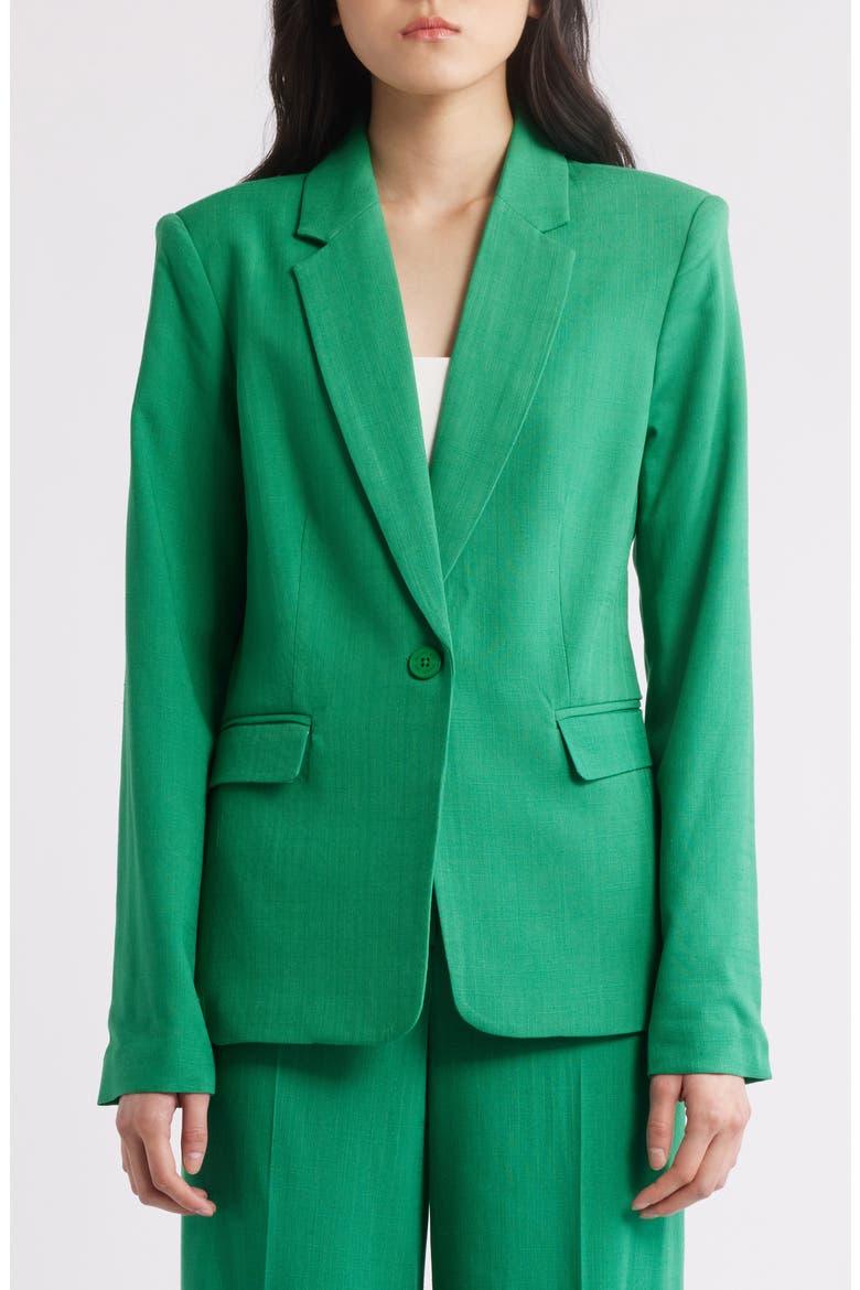 One-Button Blazer, Alternate, color, CLOVER