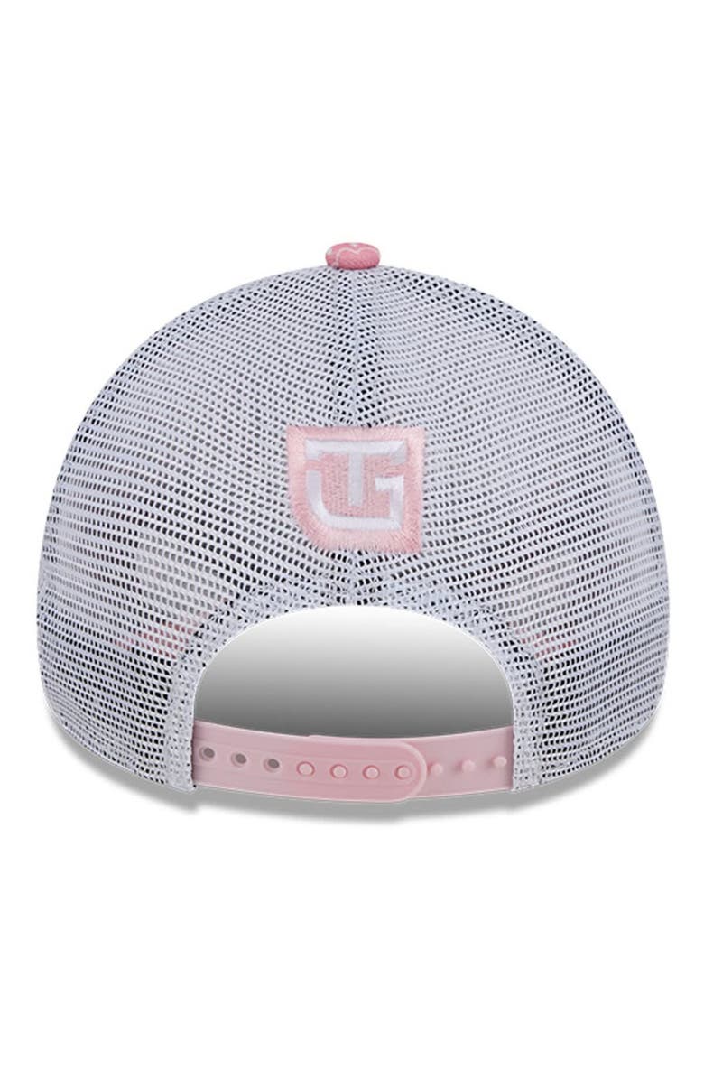 New Era Men's New Era Pink Ty Gibbs 9FORTY A-Frame Trucker Paisley Adjustable Hat, Alternate, color, Pink