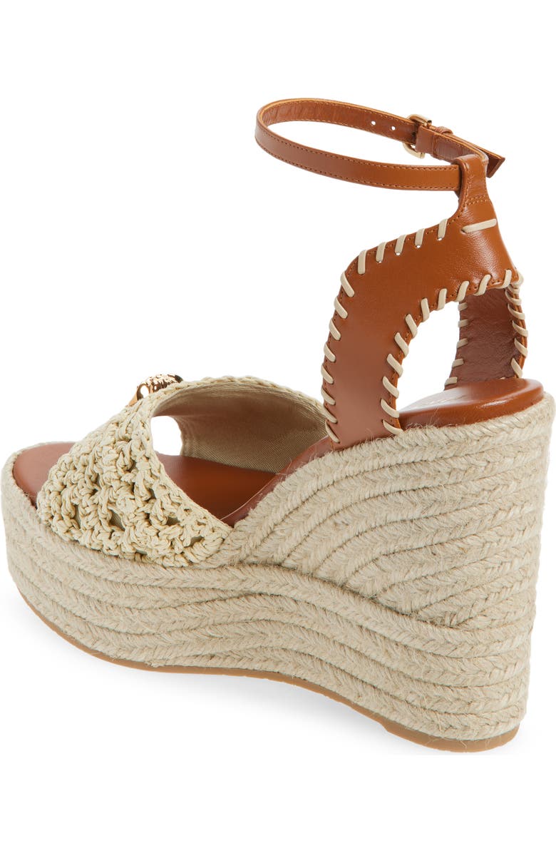 Versace Medusa Espadrille Wedge Sandal, Alternate, color, Natural Ambrer Gold