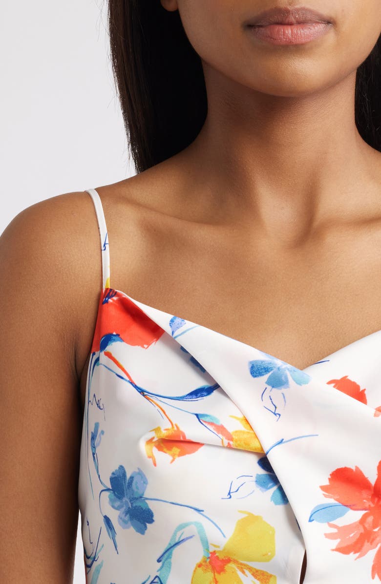 Anne Klein Floral Cowl Neck Tiered Dress, Alternate, color,