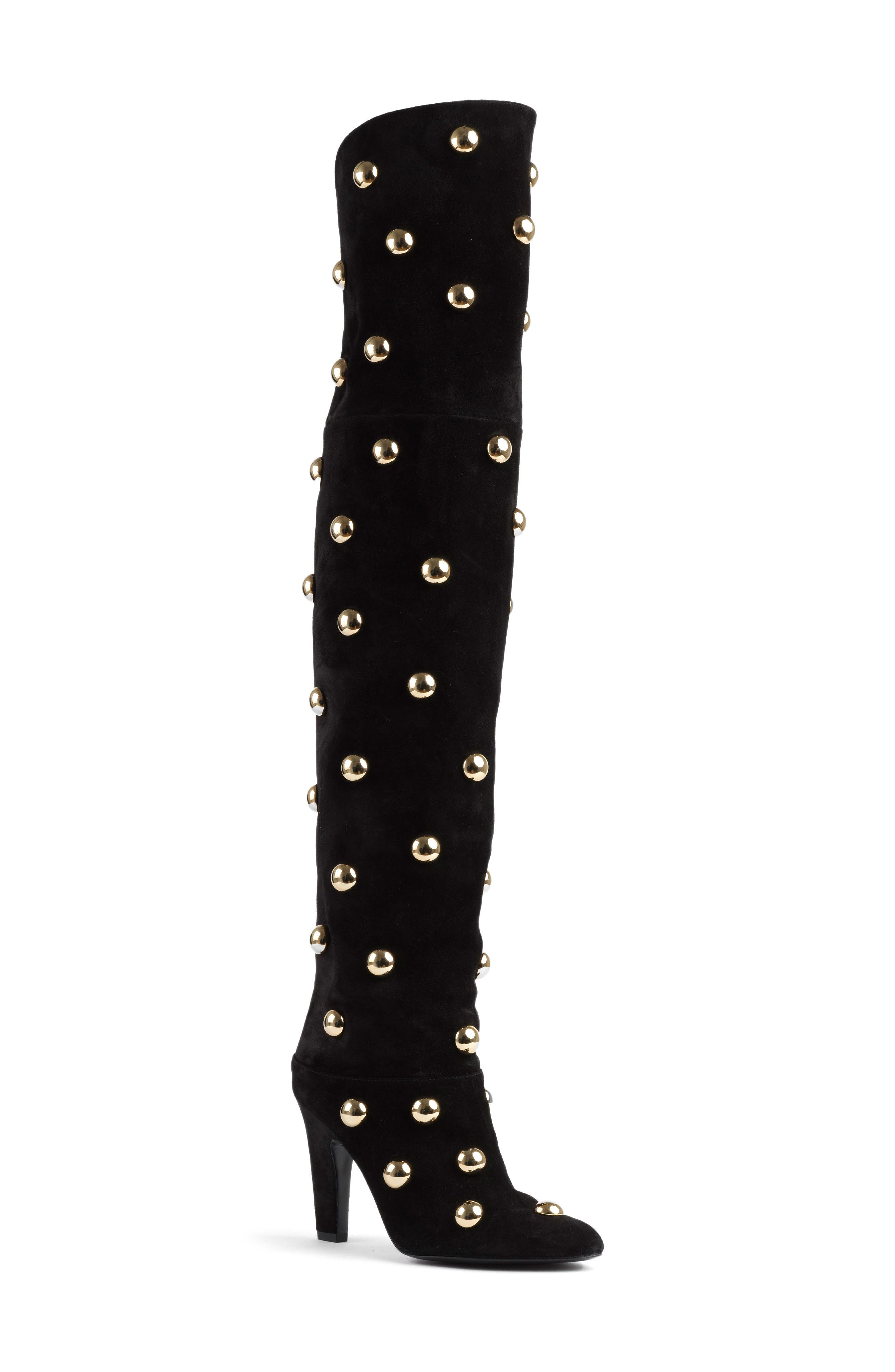 Chloé Eve Studded Over the Knee Boot, Main, color, 
