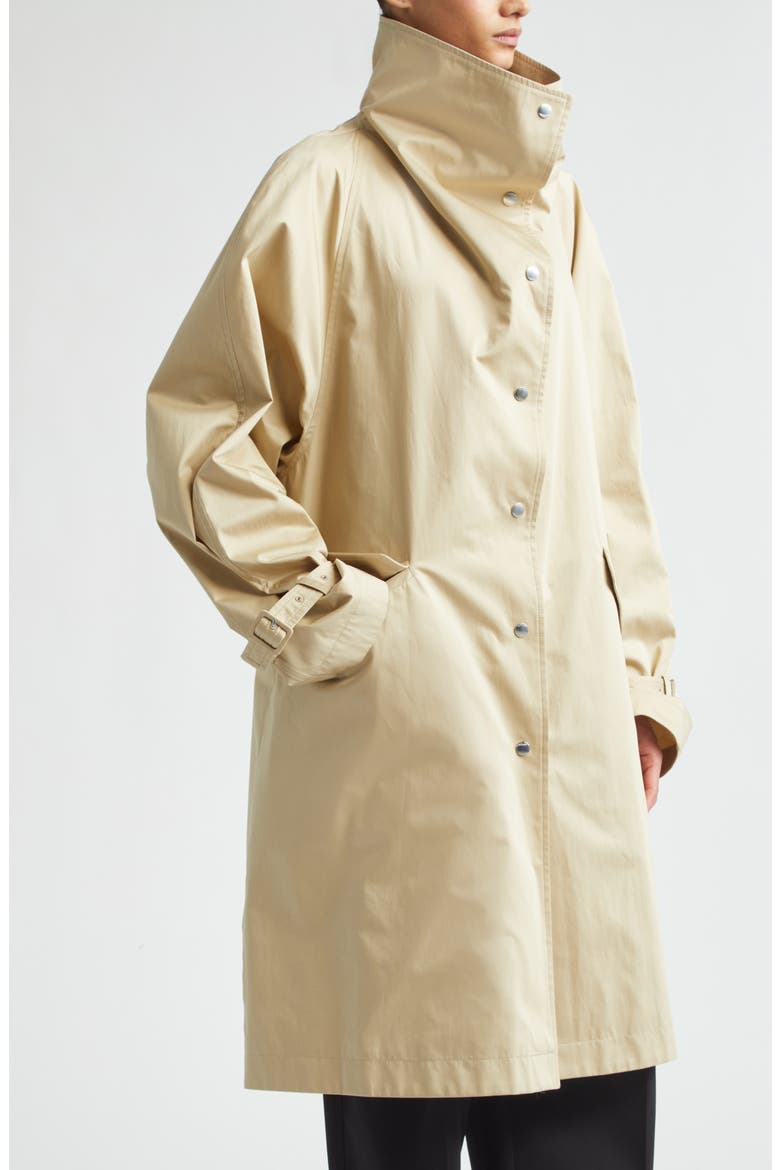 Oversize Organic Cotton Trench Coat, Alternate, color, BEIGE
