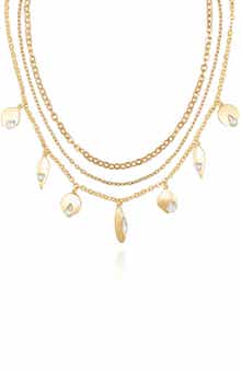 Vince Camuto Set of 3 Crystal Charm & Chain Necklaces