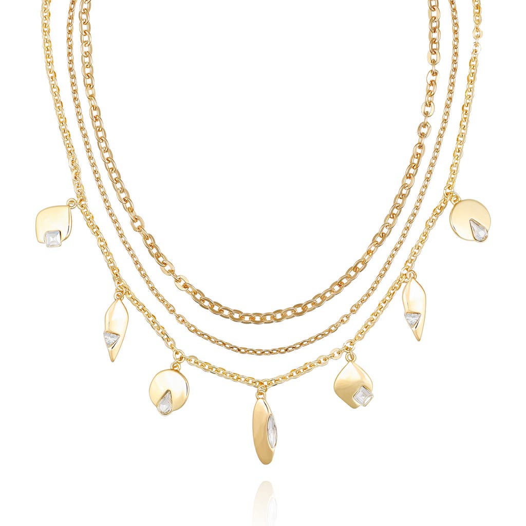 Vince Camuto Set Of 3 Crystal Charm & Chain Necklaces