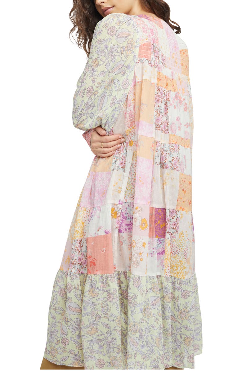 Free People Patchwork Cotton Knee Length Top, Alternate, color, 