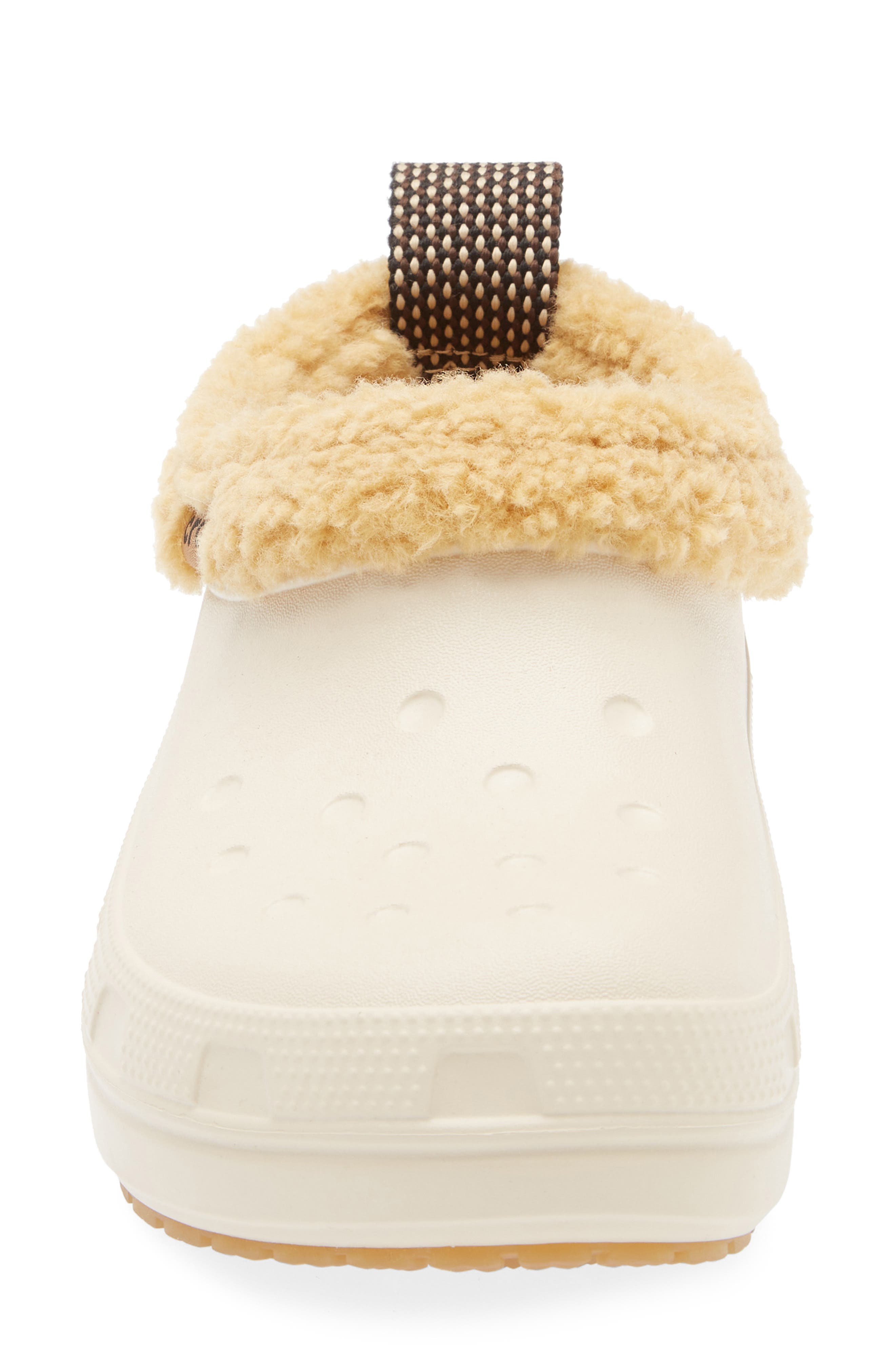 CROCS Classic Fleece Lined Shorty Clog, Alternate, color, Sandstone