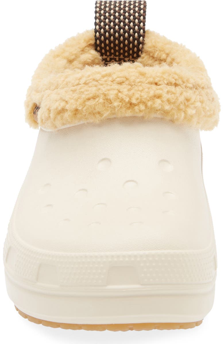 CROCS Classic Fleece Lined Shorty Clog, Alternate, color, Sandstone