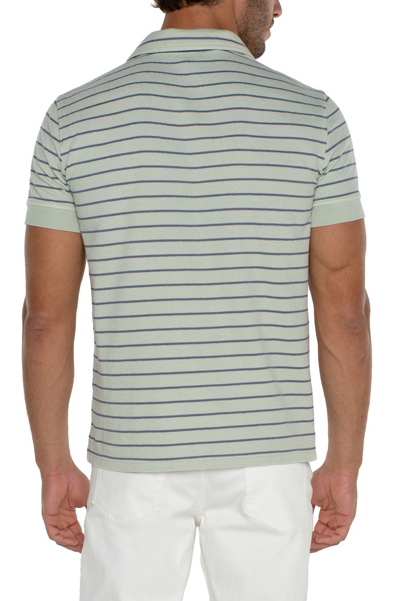 Stripe Polo, Alternate, color, SEAFOAM