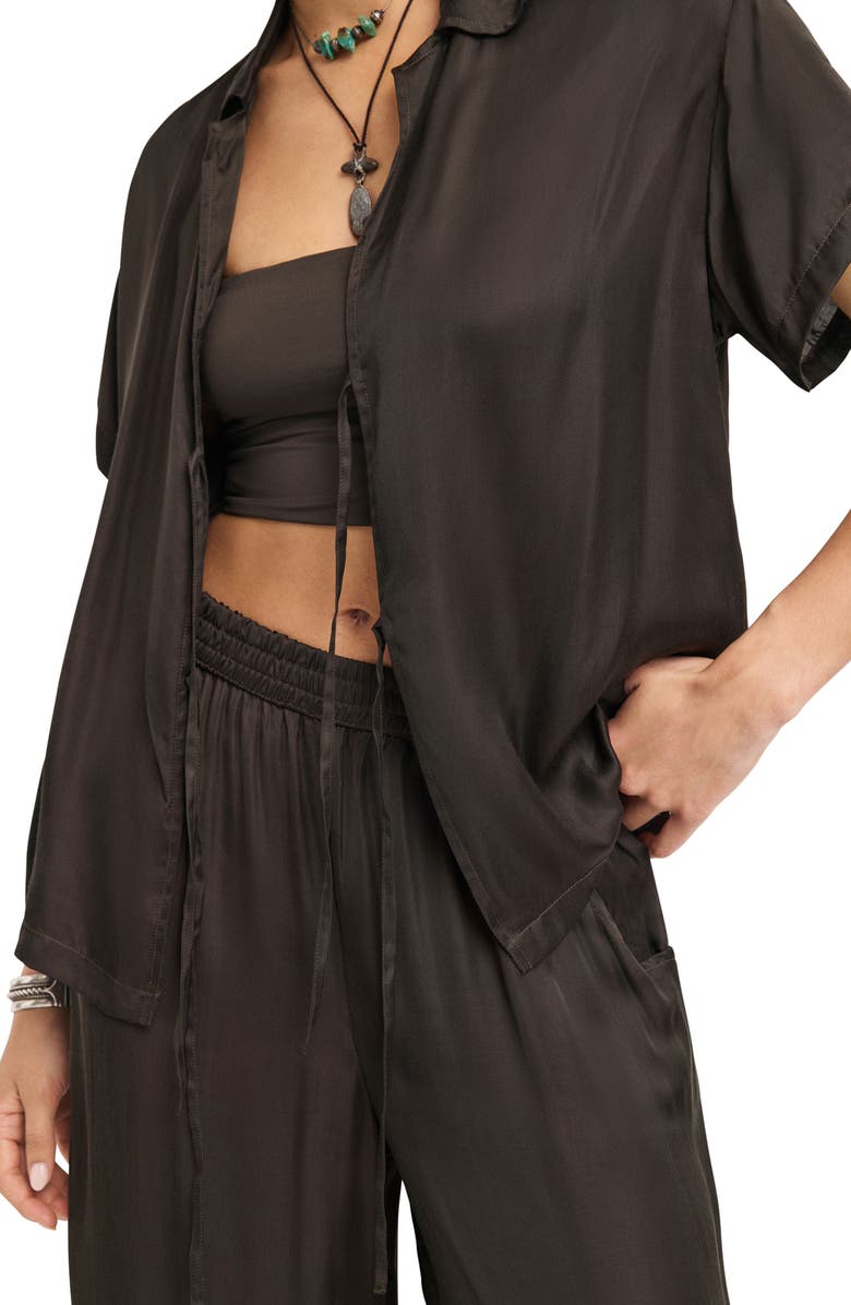 Vitamin A<sup>®</sup> Kami Tie Front Cover-Up Top, Alternate, color, Deep Earth