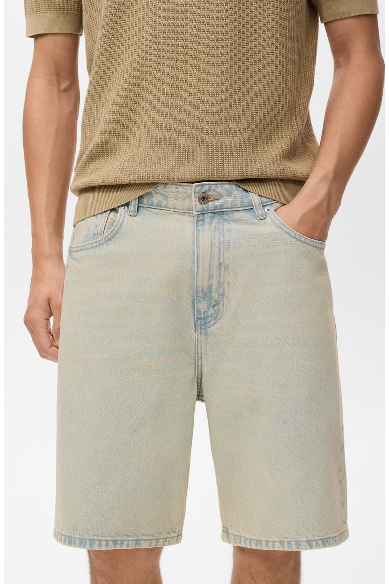 Relaxed Fit Denim Bermuda Shorts, Alternate, color, LIGHT VINTAGE BLUE