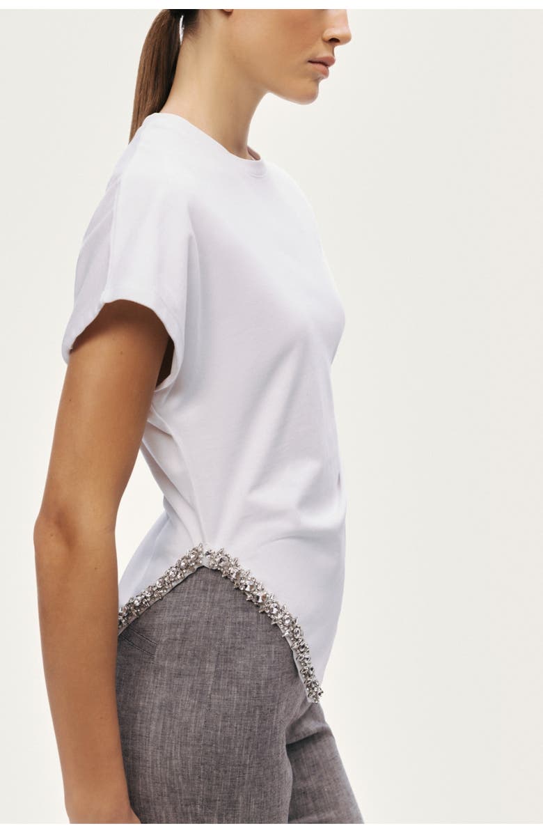 Nocturne Tailored Linen Blend Capri Pants, Alternate, color, Grey