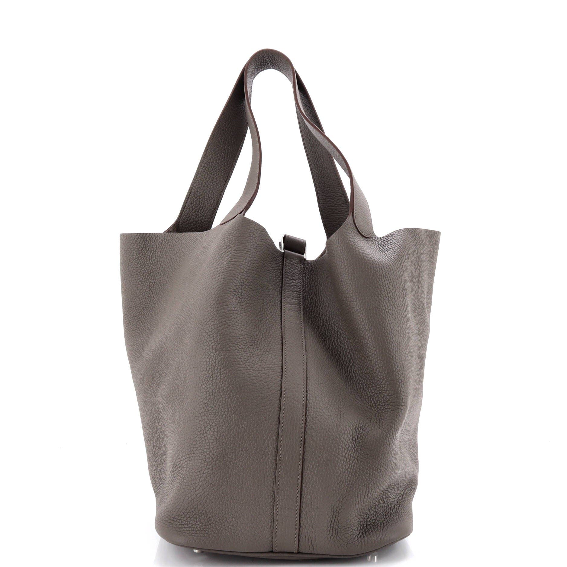 Pre-Owned Hermes Picotin Lock Bag Clemence TGM, Alternate, color, Etain