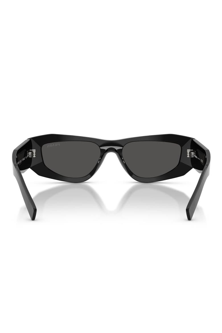 52mm Pillow Sunglasses, Alternate, color, BLACK / DARK GREY
