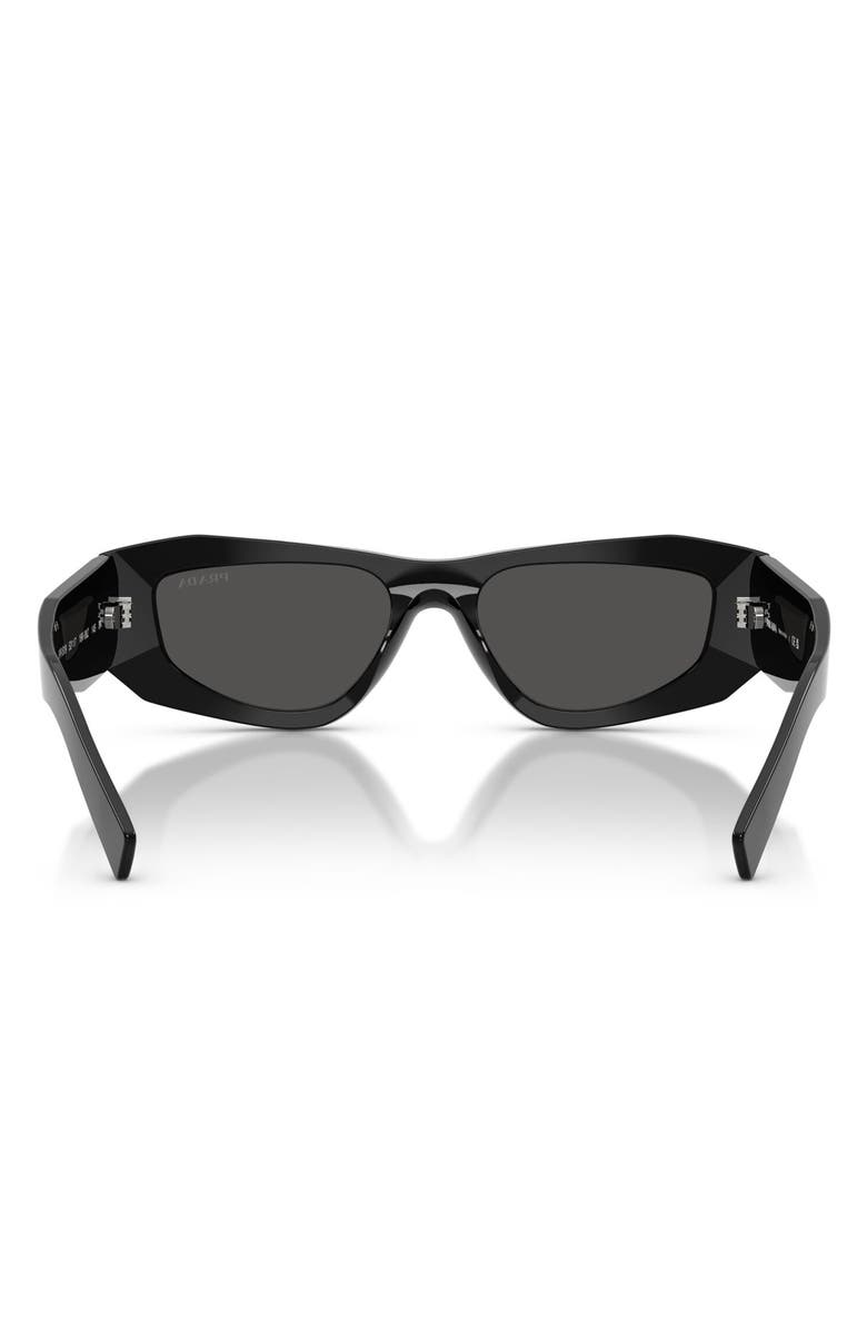 Prada 52mm Pillow Sunglasses, Alternate, color, Black / Dark Grey