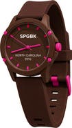 SPGBK Watches Chocolate Raspberry Silicone Strap Watch, 32mm case