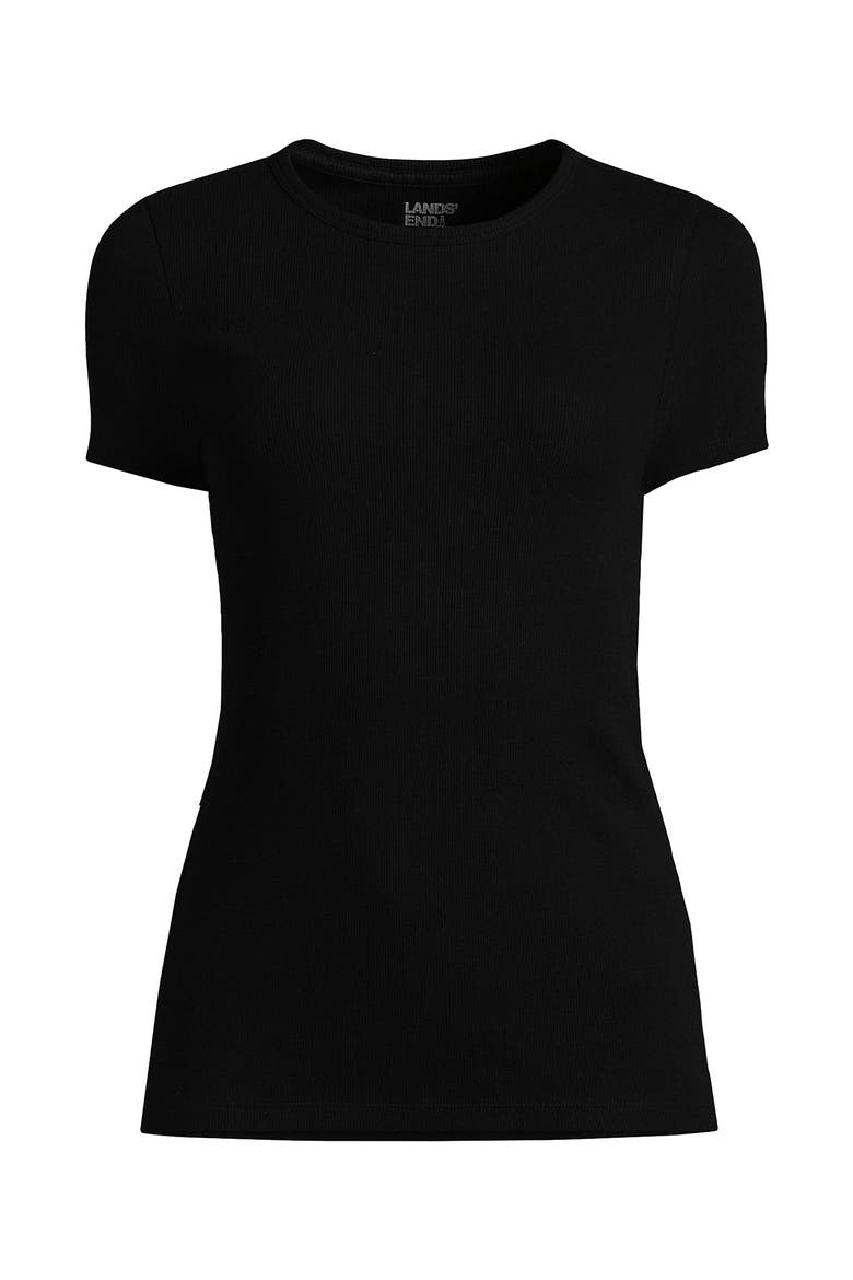 Cotton Rib T-shirt, Alternate, color, Black