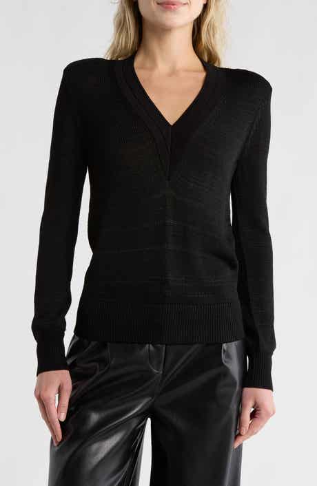 JASON WU Varsity V-Neck Sweater