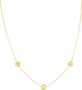 Bony Levy 14k Gold Heart Station Necklace