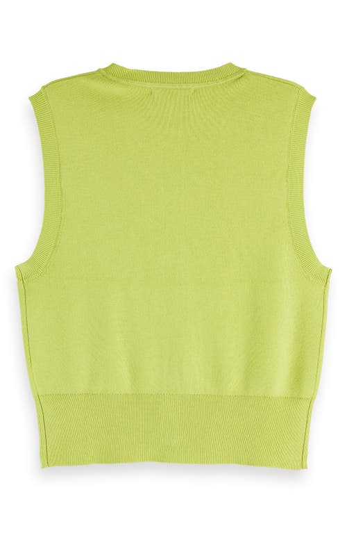 Scotch & Soda Spencer Sleeveless Sweater In Green